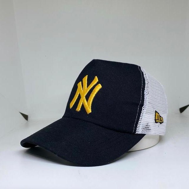 Topi Pria Distro Original Keren Import Murah Terbaru Topi Jaring Logo Ny Cewek Korea