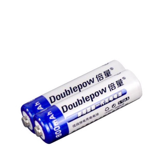 Doublepow Batu Baterai AA Rechargeable NiMH 800mAh 2 pcs