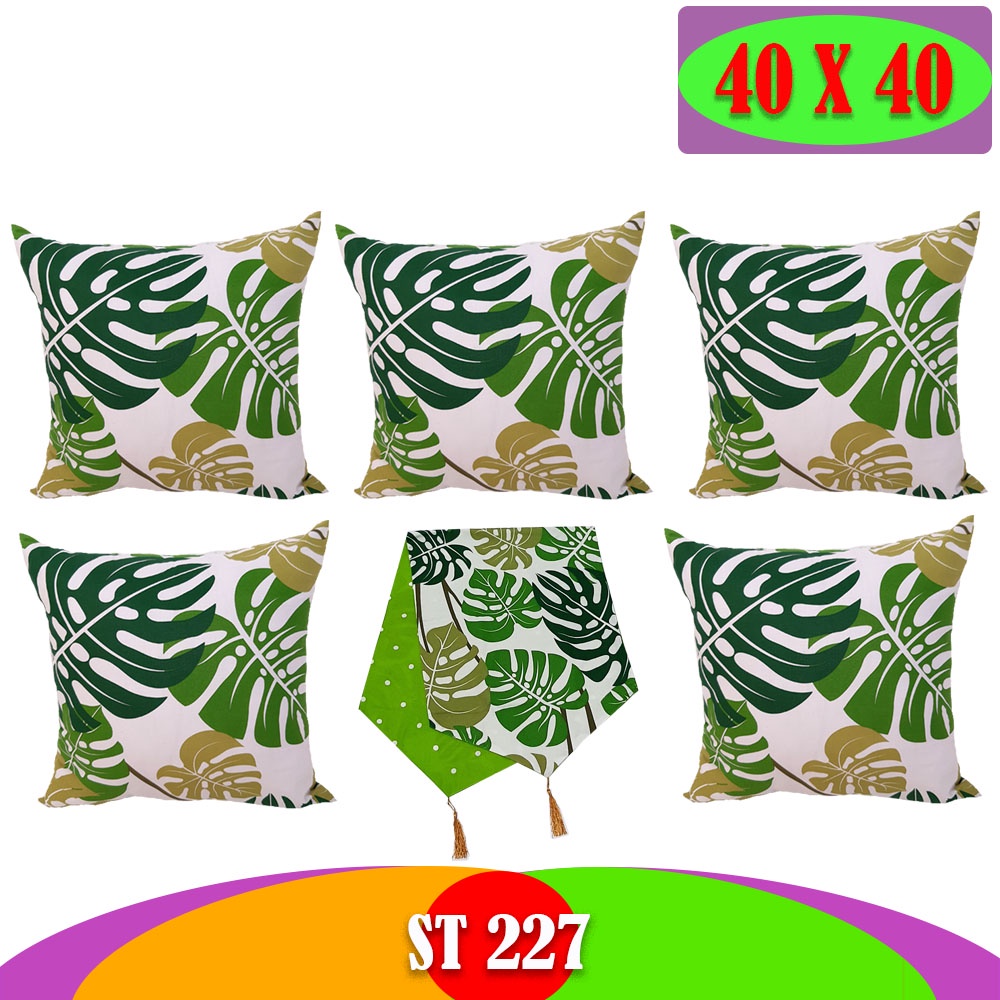 Sarung Bantal Sofa 50x50 + Taplak Meja (Paket 5 pcs Sarung + Taplak)