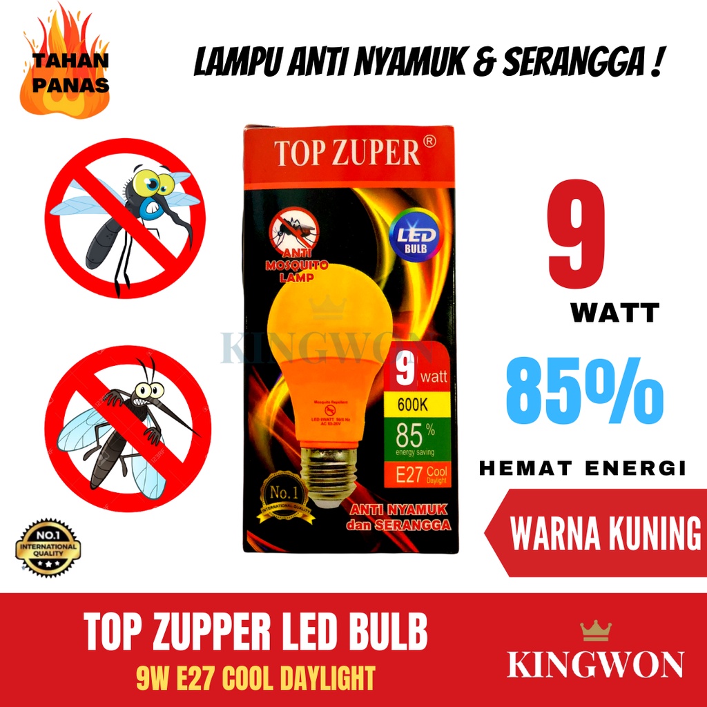 LAMPU NYAMUK LED ANTI NYAMUK SERANGGA MOSQUITO KILLER E27 TOP ZUPPER