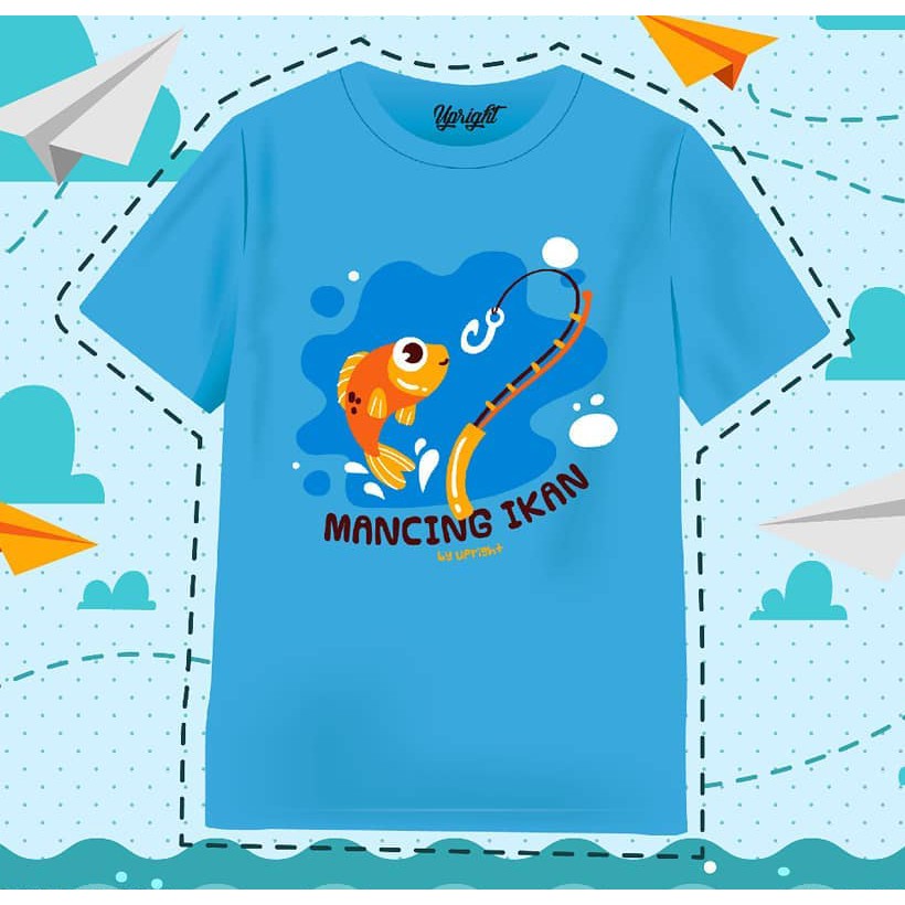 Kaos Anak Cowok Upright - Holiday Series : Hijau Tosca