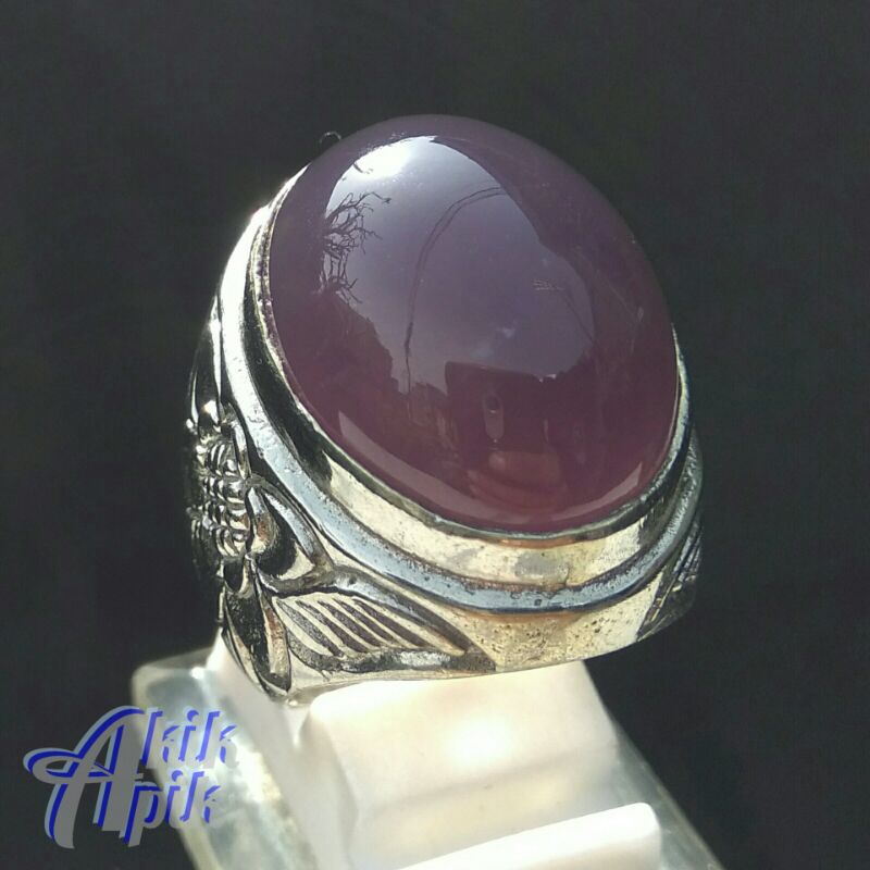 Cincin Pria Batu Lavender Sukabumi Akik Kecubung Asihan