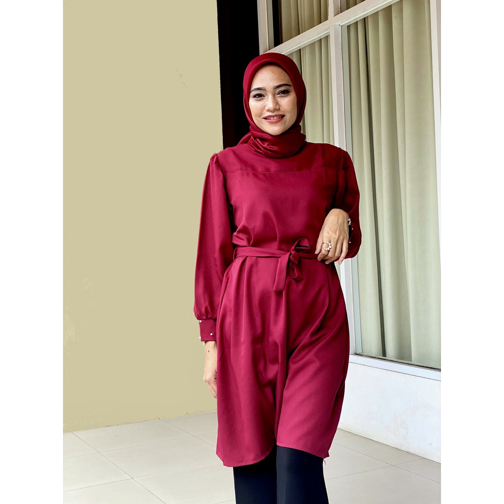 Long Tunik Wanita Terbaru - Blouse Wanita Kekinian Berkualitas mix MUTIARA FREE SIZE FIT TO XL