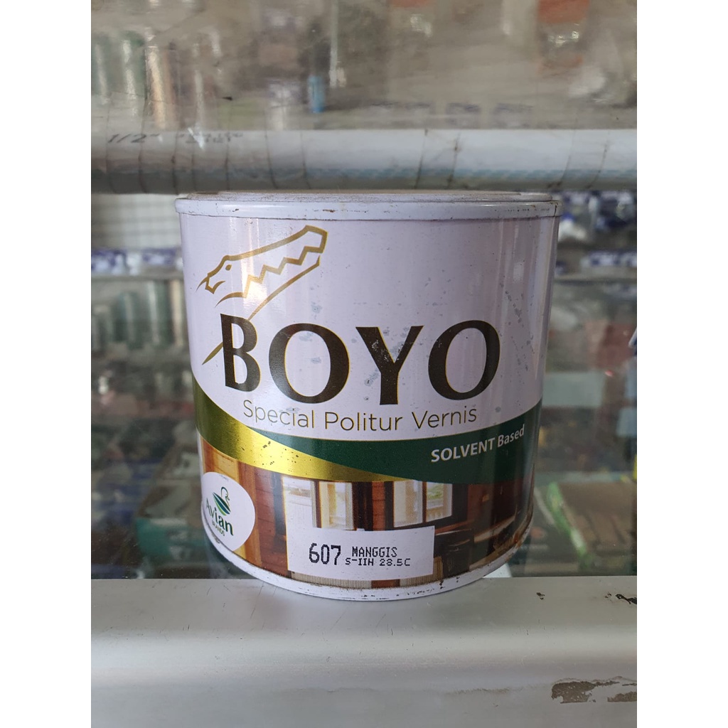 Baru Cat Boyo Politur Kayu 1/2 Kg Warna Vernis Cat Avian Boyo Plitur Kayu Warna Vernis 1/2 Kg