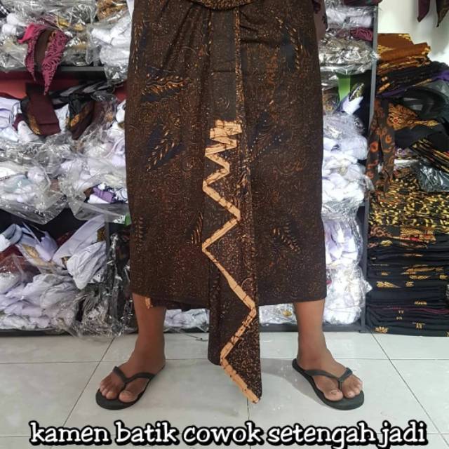 Kamen Bali grosir Kamen Bali Batik Cowok Setengah Jadi Oleh Oleh dari Bali