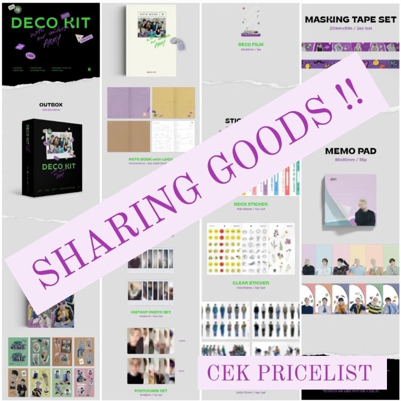 [PLNSN/ READY] BTS DECO KIT SHARING GOODS // SHARING BTS DECO KIT // TERBATAS