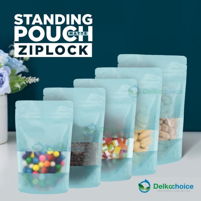 STANDING POUCH WINDOW ZIPLOCK TOSCA MATTE DELKOCHOICE