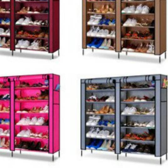 12 12 Promo Double Shoe Rack Rak Sepatu 12 Susun Shopee Indonesia