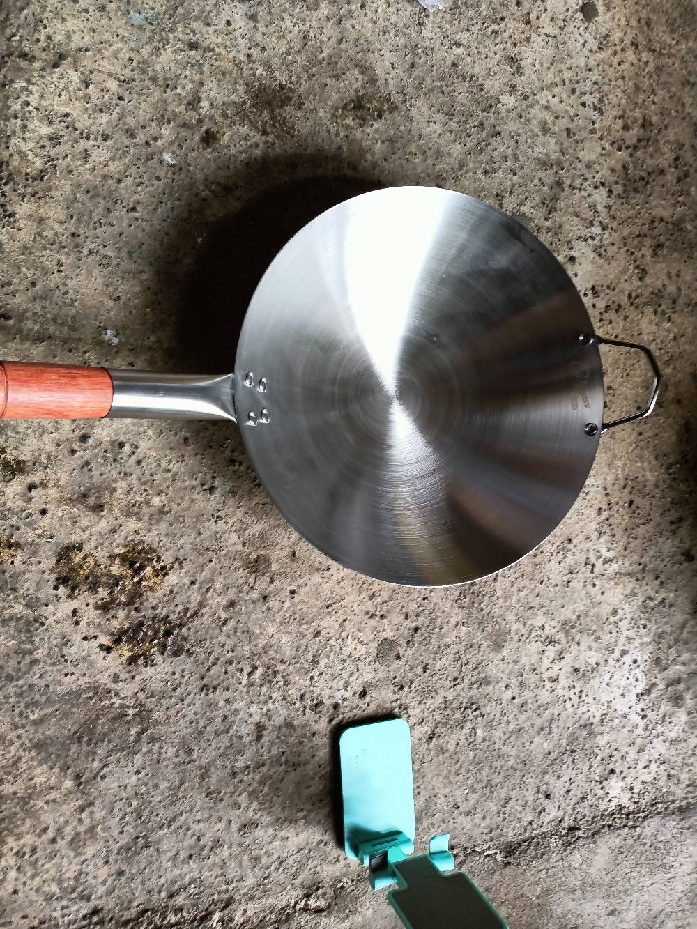 Wajan Stainless Calypso Anti Lengket Gagang Panjang Kayu 32cm