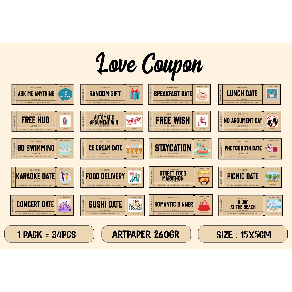 

KADO UNIK VOUCHER/GIFT VOUCHER/LOVE COUPON/LOVE VOUCHER/VOUCHER UNTUK PACAR