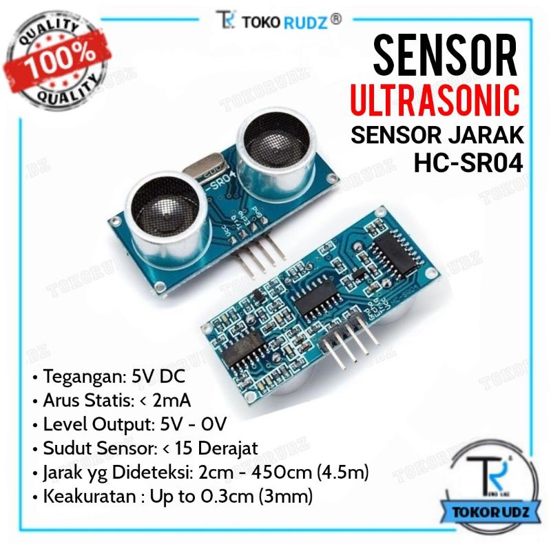 Sensor Ultrasonic / Modul Sensor Ultrasonik Jarak Arduino HC-SR04