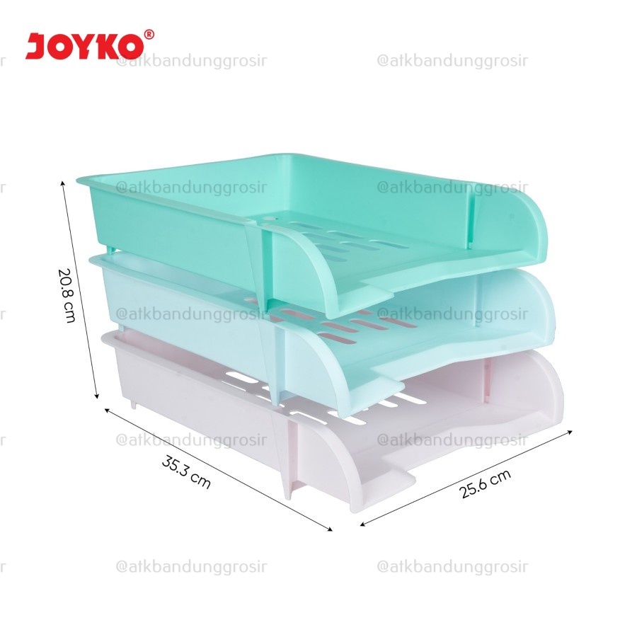 

Document Tray / Wadah Dokumen Joyko DT-25 Bahan Plastik 3 Tingkat Pastel - Satu Set