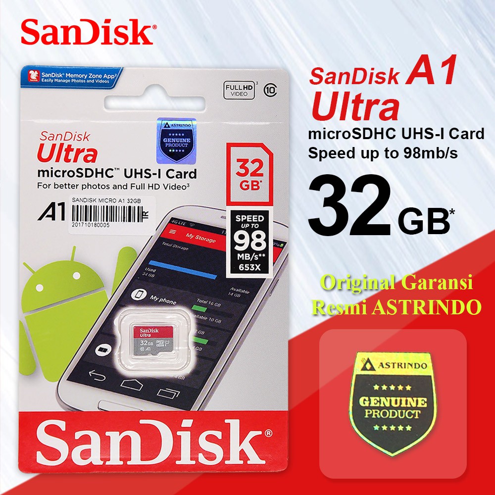 MEMORY MMC SANDISK MICRO A1 32 GB SANDISK ULTRA MICRO SANDISK MEMORY CARD EXTREM