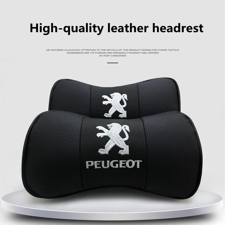 G-club Bantal Sandaran Kepala Bahan Kulit breathable Untuk Peugeot