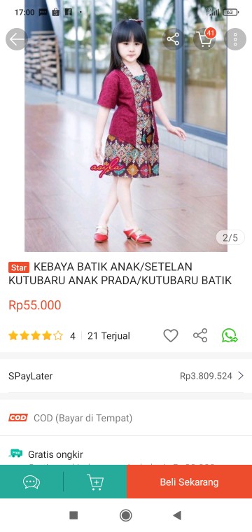 Kebaya Batik Anak/setelan Kutubaru Anak Prada/kutubaru Batik Modern/kebaya Batik Tradisional