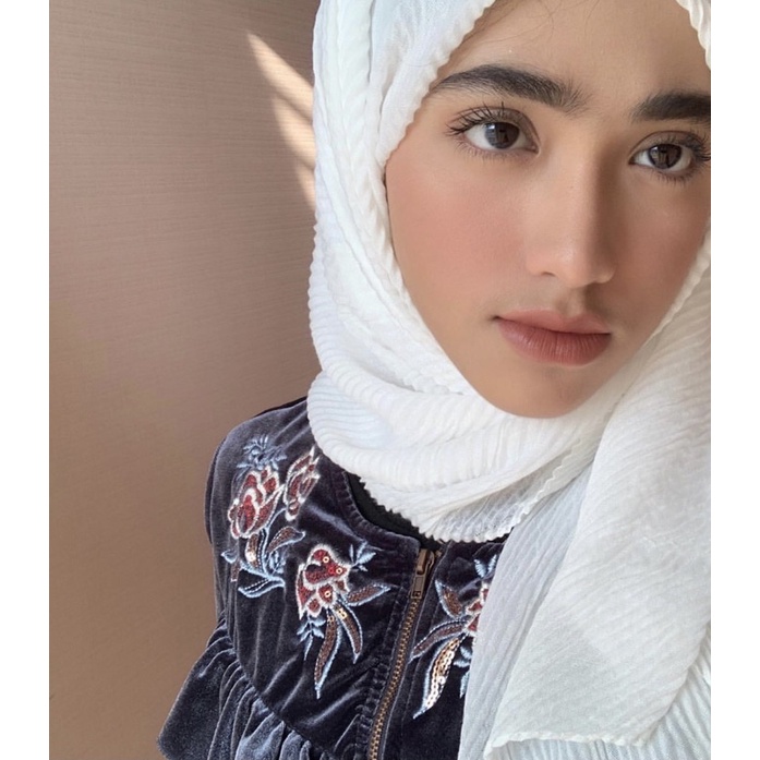 Pleated shawl waffle pashmina plisket pasmina premium impor