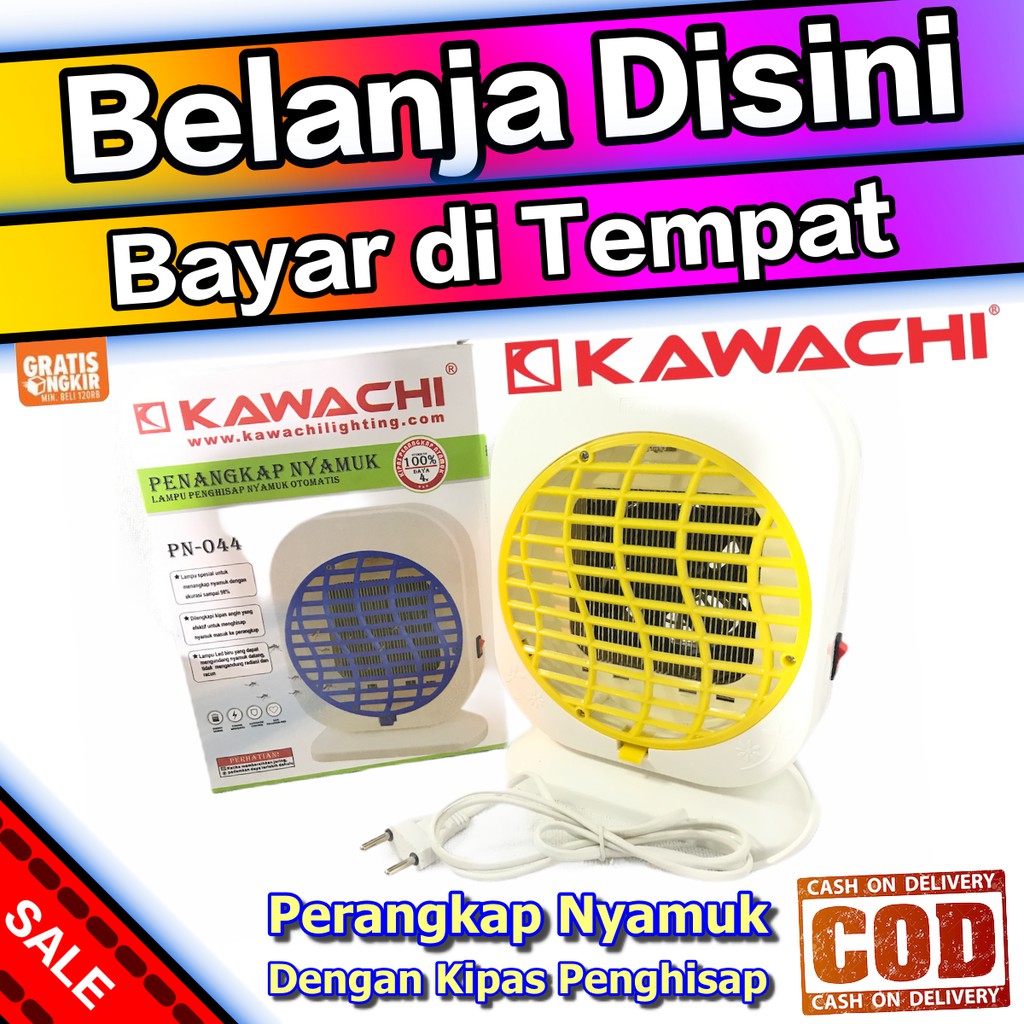 Kawachi Kipas + Lampu Penangkap Perangkap Penghisap Nyamuk PN-044 Hemat Listrik Tanpa Racun Efektif