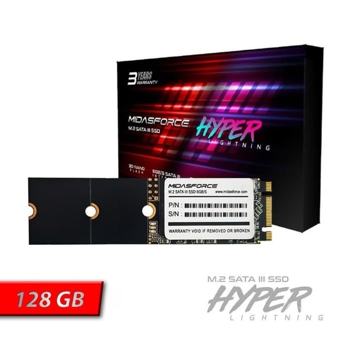 SSD M.2 M2 Sata 128GB Midasforce Hyperlightning