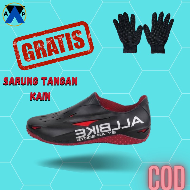 Sepatu Sepeda Karet All Bike APBoots Hujan ALLBIKE2 merah