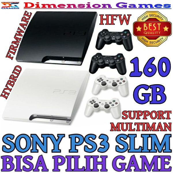 Paling Murah       PS3 PS 3 SONY PLAYSTATION 3 SLIM 160 GB OFW