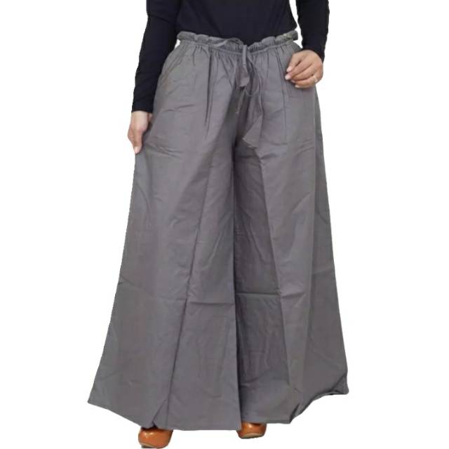 Celana Kulot katun stretch panjang jumbo payung