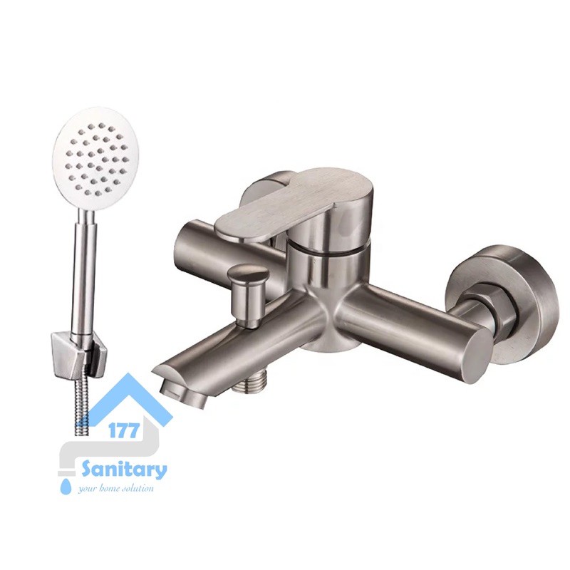 Kran Air Panas Dingin Bathtub Stainless 304 Minimalis 35-keran air shower hot cold stenlis murah/G41