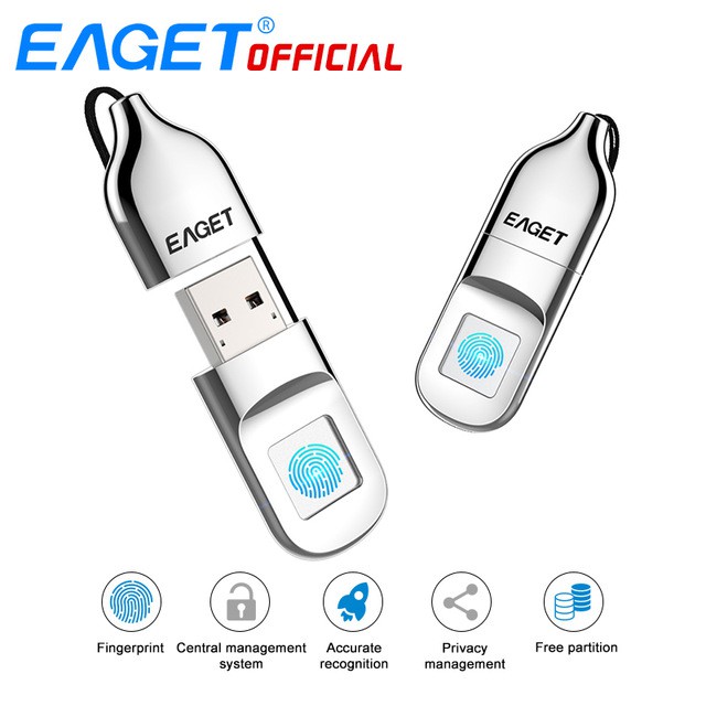 262  EAGET High speed USB 2.0 Flash Drive With Fingerprint 32GB