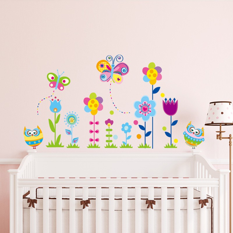 RELIZA WALLSTICKER BUNGA OWL KUPU BUTTERFLY ANAK KIDS JM5116 STIKER DINDING / WALL STICKER