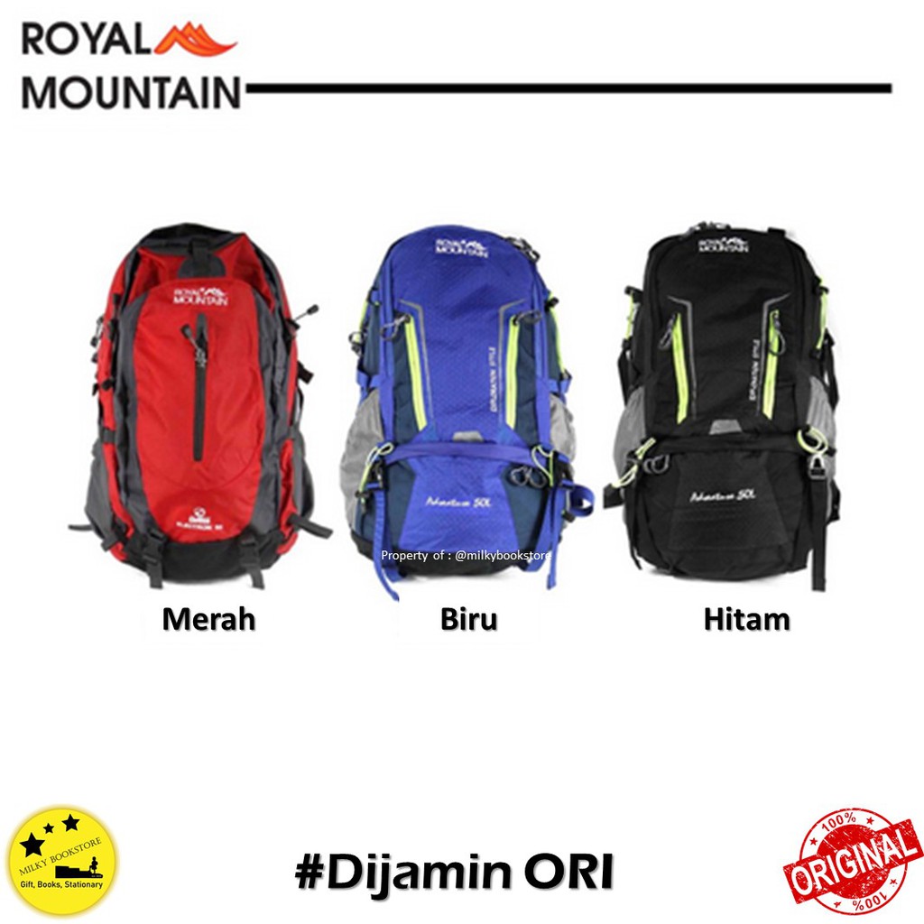 Tas Ransel Royal Mountain Gunung Hiking Carrier Daypack 50 L Original
