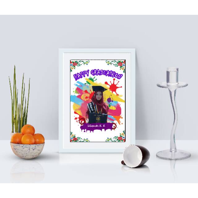 CETAK FOTO + DESAIN + BINGKAI ukuran 10r