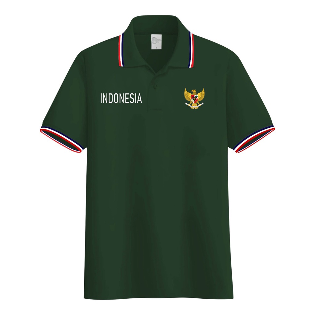 Kaos Kerah Pria Logo Garuda INDONESIA / Polo List Garuda INDONESIA