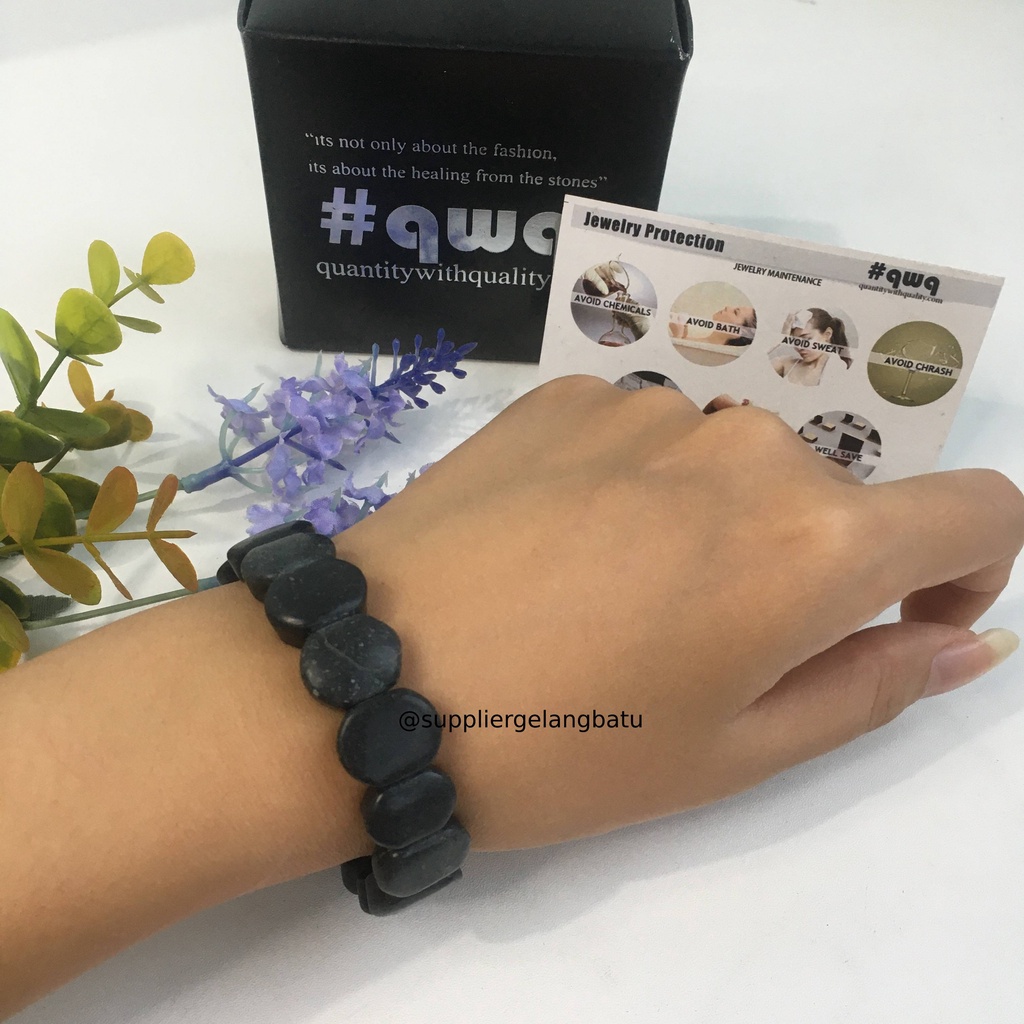 Gelang Batu BLACKSTONE DOFF limited natural KESUBURAN KESEHATAN PRIA