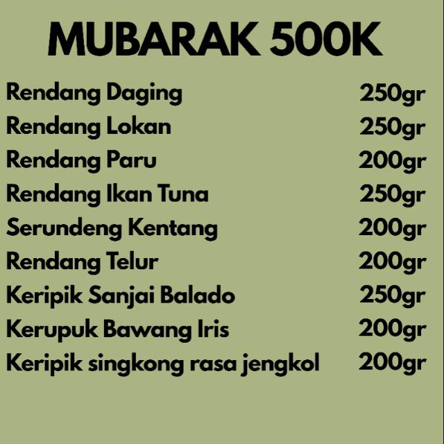 

Paket Platinum Mubarak 500K