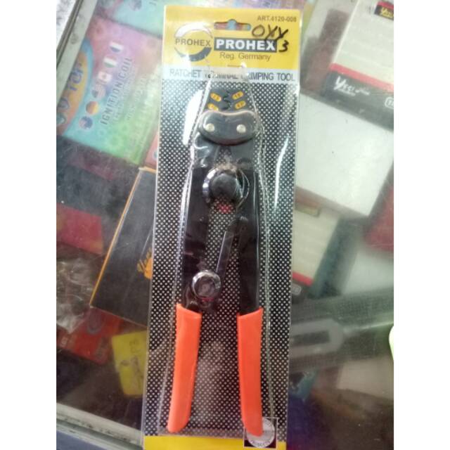 Tang skun kabel / ratchet terminal crimping tool