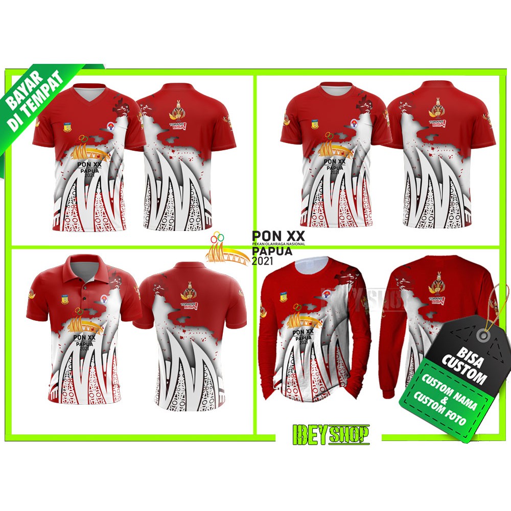 Kaos  PON XX Papua 2021 Torang Bisa Baju Jersey PON XX Papua 2021 Fullprint Art16