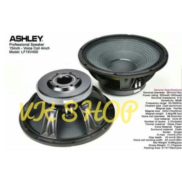 Speaker Komponen Ashley LF15V400 / LF15 V400 / LF 15V400 ORIGINAL