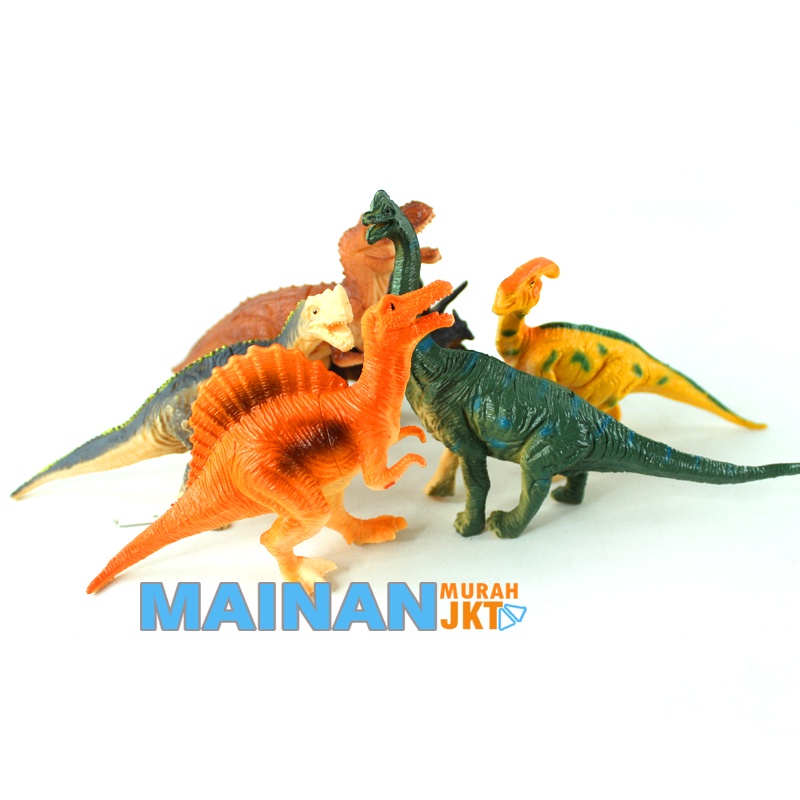 MAINANKEI MAINAN ANAK MURAH DINOSAURIOS 062 DINO KANTONG ISI 6 MAINAN HEWAN KARET ANIMAL DINO