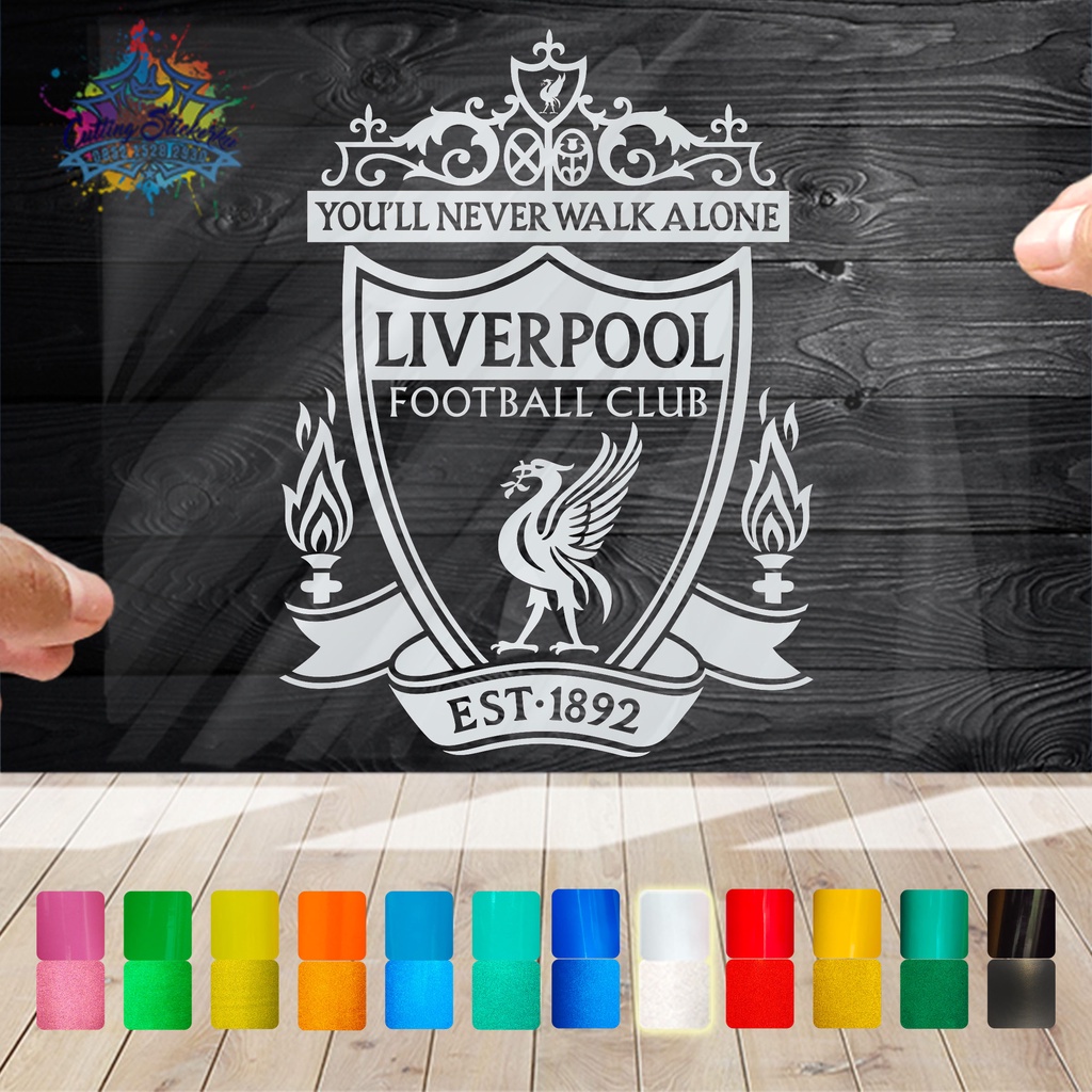 Cutting Stiker Liverpool Variasi Motor Mobil Sticker Timbul Keren Nyala Dasbor Spakbor Visor Body Kaca Helm Laptop Hologram Reflective Tahan Air Bodi Samping Nama Jepang Scoopy Vario Beat NMAX PCX Vespa Aesthetic Pickup Anime Windshield Kustom Modif