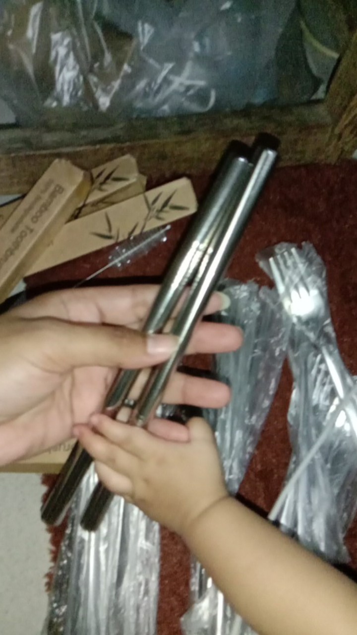 Sedotan Stainless Bubble Boba Jumbo