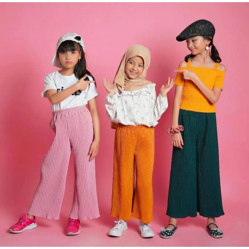 Celana Anak Perempuan 5-10 Thn|| KULOT PLISKET ANAK