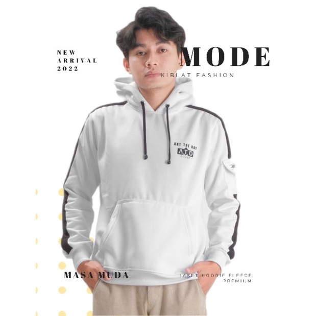 jaket pria Hoodie premium original warna putih / jaket Hoodie putih / jaket tebal / jaket unisex / j