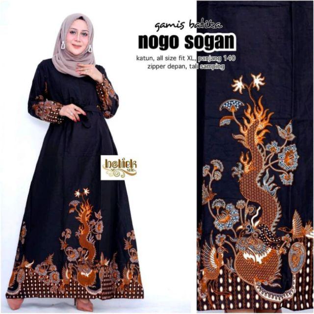 Batik Couple keluarga sania ruffle ori ndoro jowi dnt MOTIF NAGA termurah di batik-GAMIS 1