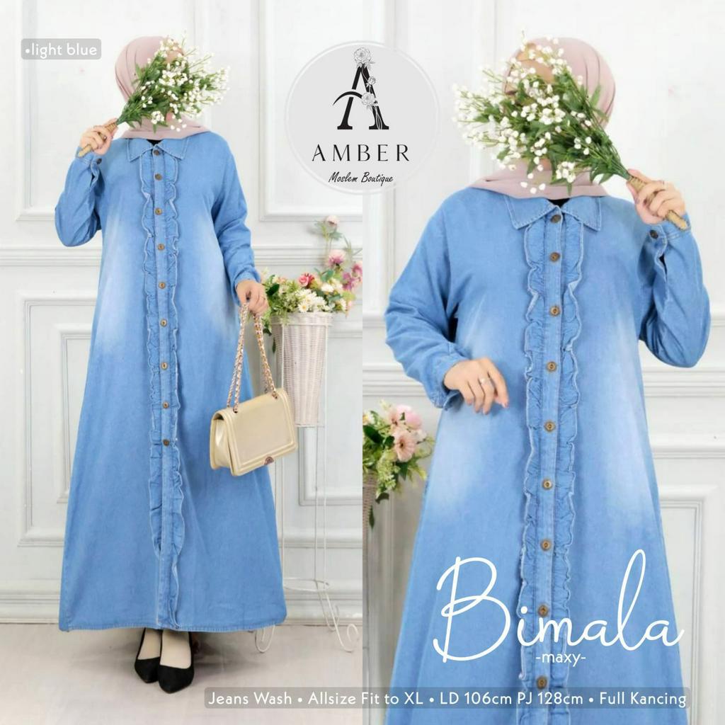 DRESS JEANS / 18.7 / AUDREE MELCIA YAMILA BIMALA RUZENA DANEA WALEA / DRESS  ALLSIZE FIT TO XL / AMBER