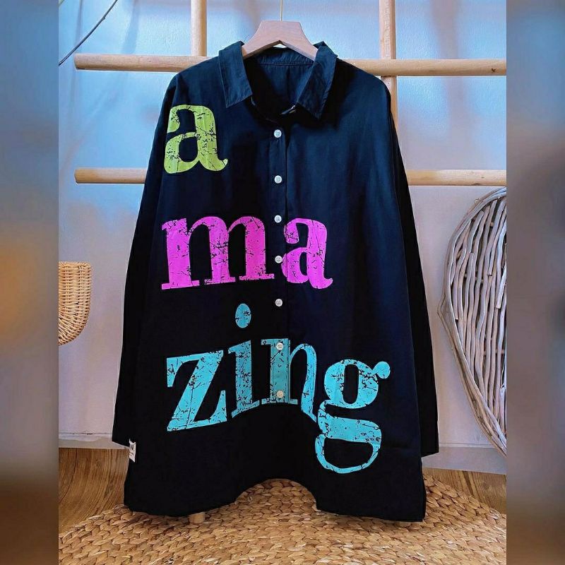 Amazing Tunik, TUNIK JUMBO WANITA LD 120 FIT XXL BAHAN KATUN JEPANG IMPORT TERMURAH TERJUMBO OOTD