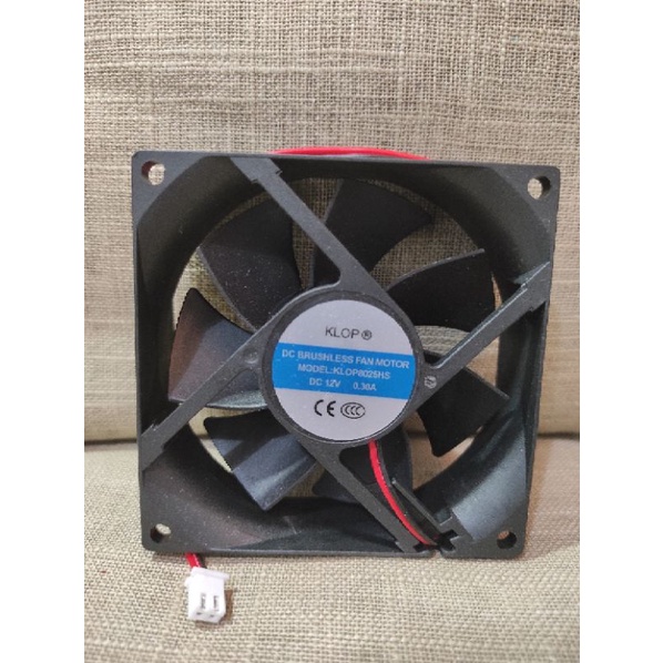 Kipas Fan DC KLOP 12V 12CM 9CM 8CM 6CM 4CM Plus Socket