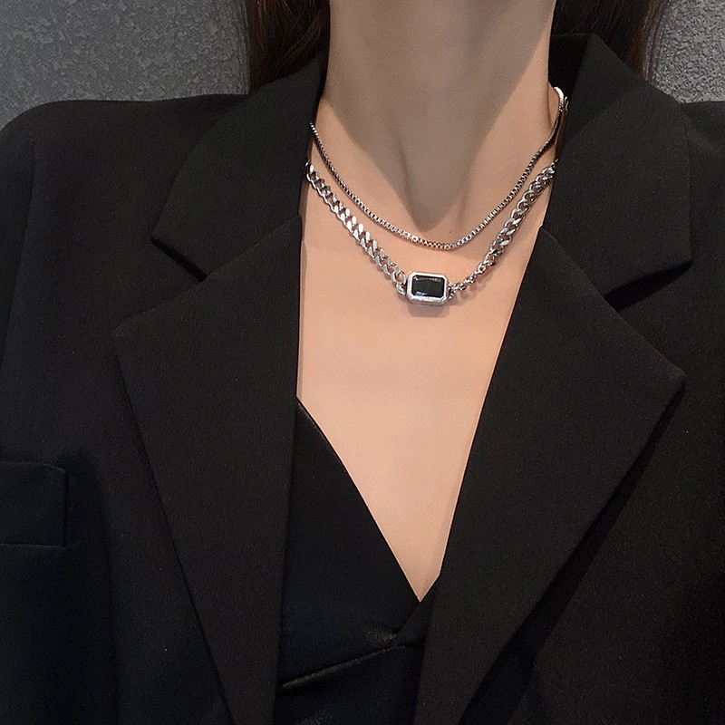 Jepang dan Korea gaya sederhana kalung gaya dingin kalung wanita anggun online influencer kerah lion