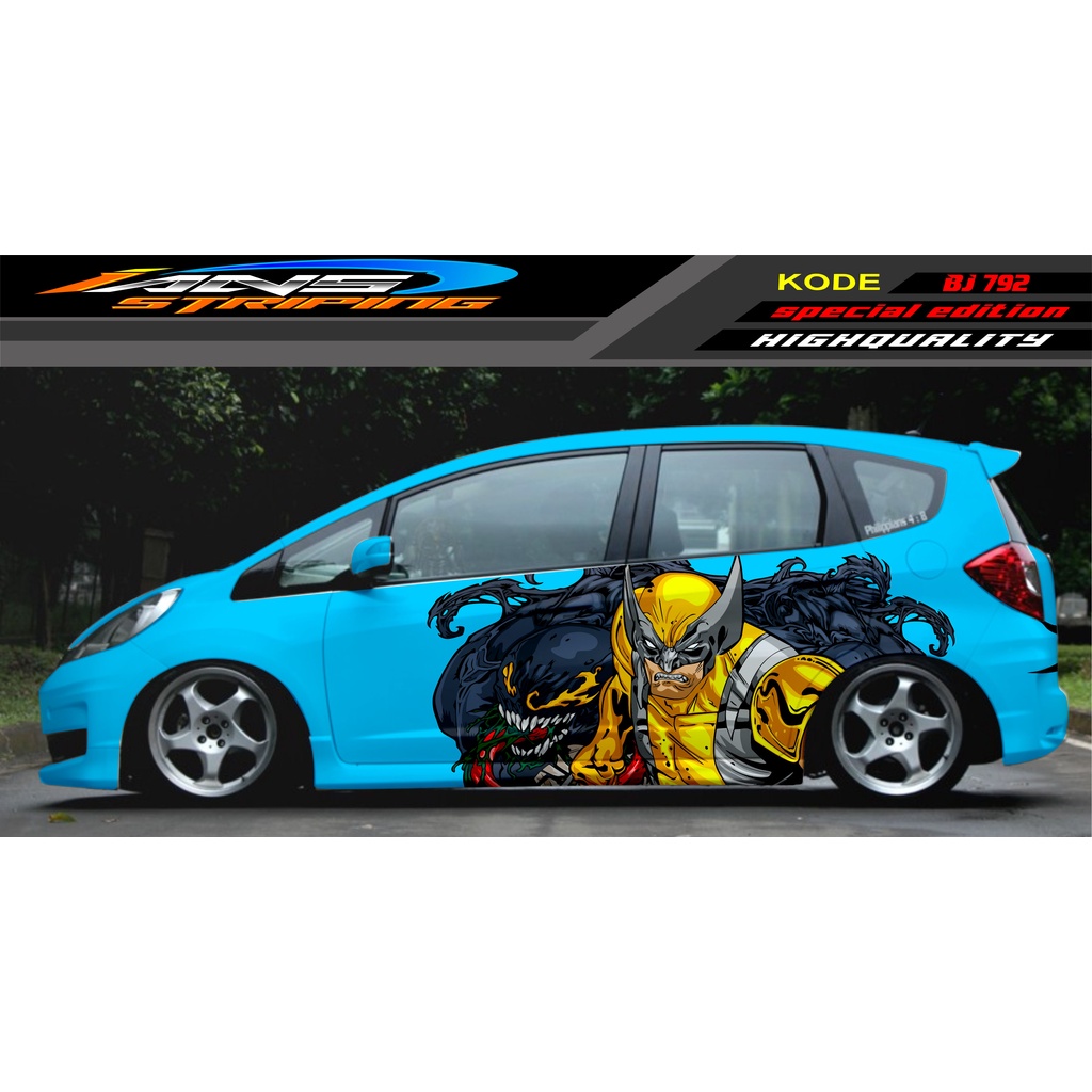 VARIASI STICKER MOBIL JAZZ BRIO AVANZA SIGRA YARIS / STIKER VARIASI MOBIL / MODIF STICKER MOBIL 620