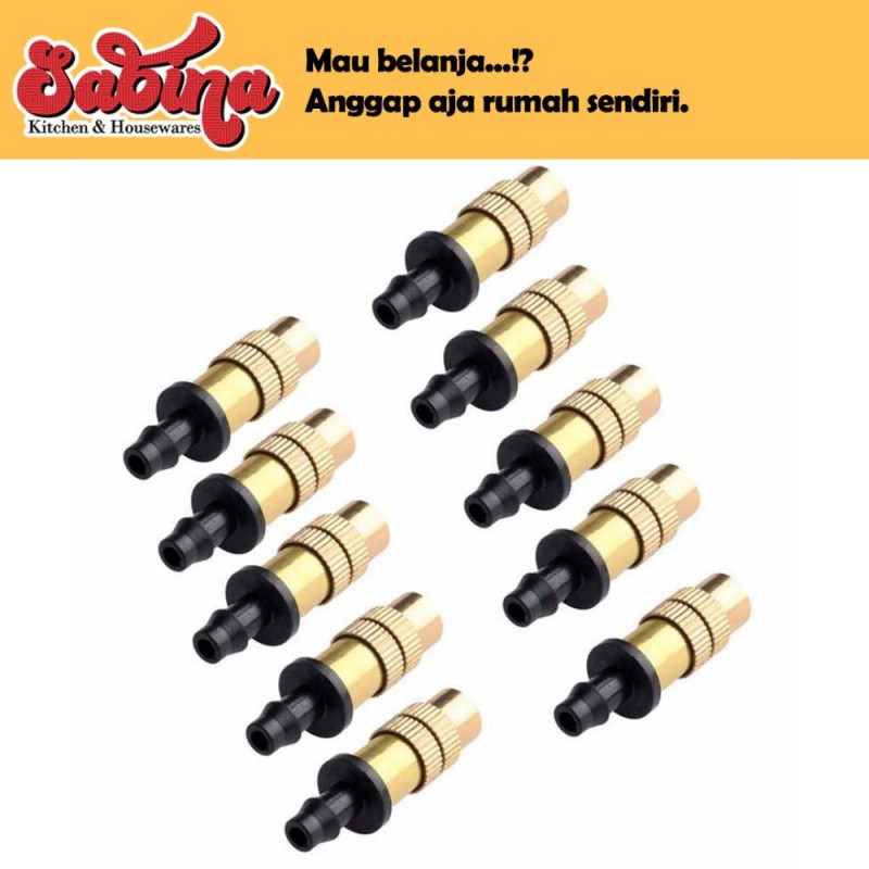 Kepala Semprotan Sprinkler Irigasi Air Nozzle Brass VanKood 10PCS