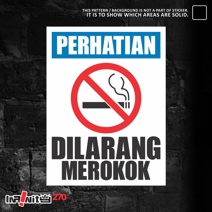 

Utrs0e4 Sticker Safety Sign K3 Perhatian Dilarang Merokok 30Cm Wskim-024. As71S0D