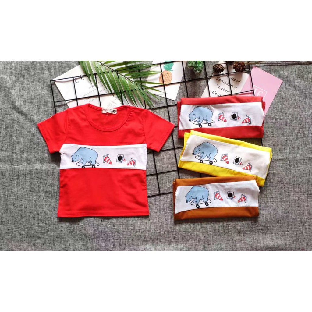 Beruang Kaos Import Anak Laki - Laki Usia 1/2 - 2 TH / Pakaian Anak Import / Grosir Baju Anak Import